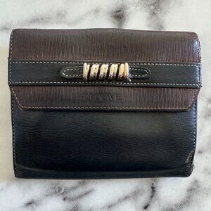 Loewe Velazquez Bi-Fold Black / Brown Leather Wallet - Pre-loved - Unisex w/ COA